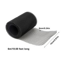 1 Roll Gutter Guard Mesh Garden Mesh Cover Flexible PP Balcony Drain Protector Adjustable Mesh Netting With Stakes for Home