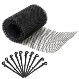 1 Roll Gutter Guard Mesh Garden Mesh Cover Flexible PP Balcony Drain Protector Adjustable Mesh Netting With Stakes for Home