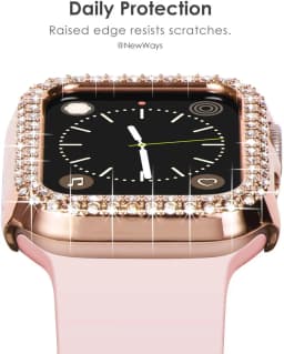 Diamond Case For Apple watch 7 41mm 45mm 44mm 40mm 42mm 38mm Accessories Bling Bumper Protector Cover iWatch series 8 3 4 5 6 se