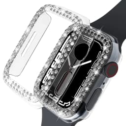 Diamond Case For Apple watch 7 41mm 45mm 44mm 40mm 42mm 38mm Accessories Bling Bumper Protector Cover iWatch series 8 3 4 5 6 se