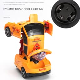 Transformation Robot Toys Cartoon Anime Deformation Dancing, Light, Music, Rotating Universal Deforming Car Toys for Child Gift