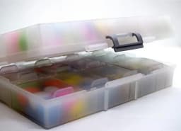 Aidetek half transparent BOX-ALL-24 small parts beads stationery jewelry box organizer for sorted parts 3 sizes 24 compartment
