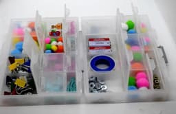 Aidetek half transparent BOX-ALL-24 small parts beads stationery jewelry box organizer for sorted parts 3 sizes 24 compartment