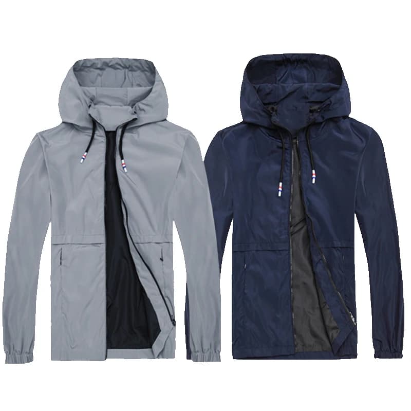 New Men Clothing Men Quick-drying Thin New Softshell Jacket Men Jacket Zip Up Hoodie Coat Men Fashion Windbreaker Jacket