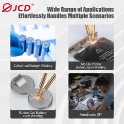 JCD Spot Welder Color Screen Display 0.1-0.25MM Nickel Welding Handheld Protable Machine 18650 Lithium Battery Spot Welding Kit