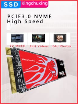 Kingchuxing SSD NVMe M.2 Hard Drive SSD 1TB M.2 NVMe SSD 512GB PCIe 3.0 Internal for Laptop Desktop SSD41504