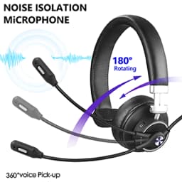 BH-M91 Noise Cancelling Bluetooth CSR Headset Wireless Headset with Microphone for Office Home Business Trucker Drivers