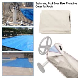 Swimming Pool Cover Outdoor Dustproof Waterproof UV Protective Pool Solar Roller Reel Protective Cover Solar Blanket Pool Tool