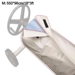 Swimming Pool Cover Outdoor Dustproof Waterproof UV Protective Pool Solar Roller Reel Protective Cover Solar Blanket Pool Tool