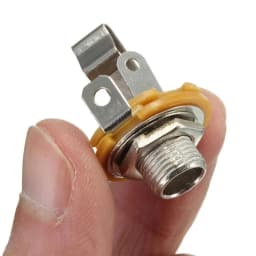 10pcs 1/4" Mono Input Jack Plug Socket For Electric Guitar Bass Guitar Pickup Output Jack Plug Socket 6.35