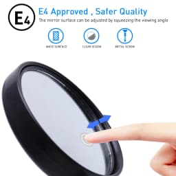 1 Pair 8mm 10mm Universal Rear View Rearview Mirror Motorcycle Side Mirrors Round Retro Moto Bike Scooter Cafe Racer Accessories