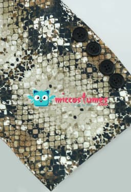 Miccostumes Men's Suit Jacket Snakeskin Suit Jacket Cosplay Costume for Halloween Cosplay