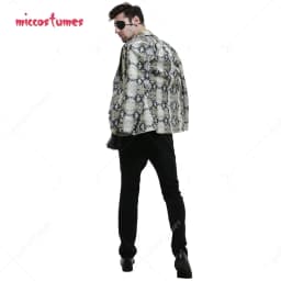 Miccostumes Men's Suit Jacket Snakeskin Suit Jacket Cosplay Costume for Halloween Cosplay