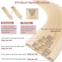 S-noilite Synthetic Clip In Hair Extensions Long Straight Clip In 8pcs/set Hairpieces 26inch Pure Color Pale Blonde Clip In Hair