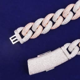 Bubble Letter Miami Cuban Link Chain Men Necklace 5A Cubic Zircon Hip Hop Choker Rock Jewelry 2021 Trend Christmas Gift