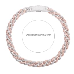 Bubble Letter Miami Cuban Link Chain Men Necklace 5A Cubic Zircon Hip Hop Choker Rock Jewelry 2021 Trend Christmas Gift