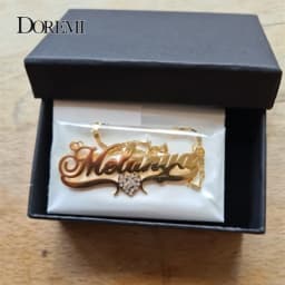 DOREMI Custom Name Necklaces Stainlesss Pendant Letters Necklace for Women Custom Chain Jewelry Children Personalized Gold
