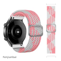 20/22 mm Band for Samsung Galaxy 46mm 42mm/Gear S3 frontier/active 2 Adjustable Braided Solo Loop Huawei watch GT/2/2e/Pro strap