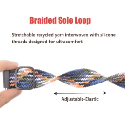 20/22 mm Band for Samsung Galaxy 46mm 42mm/Gear S3 frontier/active 2 Adjustable Braided Solo Loop Huawei watch GT/2/2e/Pro strap