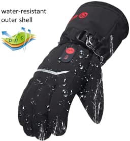2023 Winter Skiing Heated Gloves Battery Motorcycle Gloves Leather 3 Shift Temperature Control Waterproof Electric Skiing Gloves