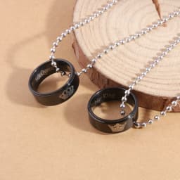 Couple Letter His Queen Her King Crown Matching Necklace Eternal Love Promise Pendant Necklace for Lover Jewelry Gift