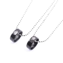 Couple Letter His Queen Her King Crown Matching Necklace Eternal Love Promise Pendant Necklace for Lover Jewelry Gift