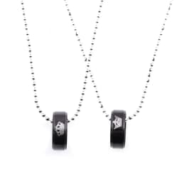 Couple Letter His Queen Her King Crown Matching Necklace Eternal Love Promise Pendant Necklace for Lover Jewelry Gift
