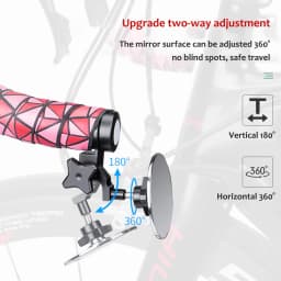 Universal Bicycle Handlebar Mirror Angle-adjustable 360 Degree Rotating High Quality Cycling Supplies