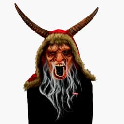 Christmas Krampus Mask, Realistic Christmas Santa Claus Mask Latex Xmas Costume Mask Costume Party