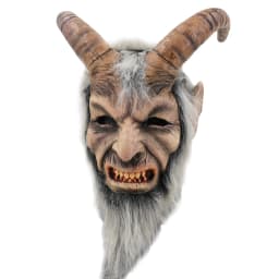 Christmas Krampus Mask, Realistic Christmas Santa Claus Mask Latex Xmas Costume Mask Costume Party