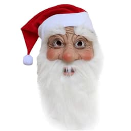 Christmas Krampus Mask, Realistic Christmas Santa Claus Mask Latex Xmas Costume Mask Costume Party