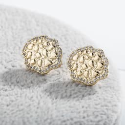 GUCY Flower Shape Zirconia Earrings Sparkle Bling Women Micro Paved Earring AAAA Cubic Zircon Fashion Jewelry Gift
