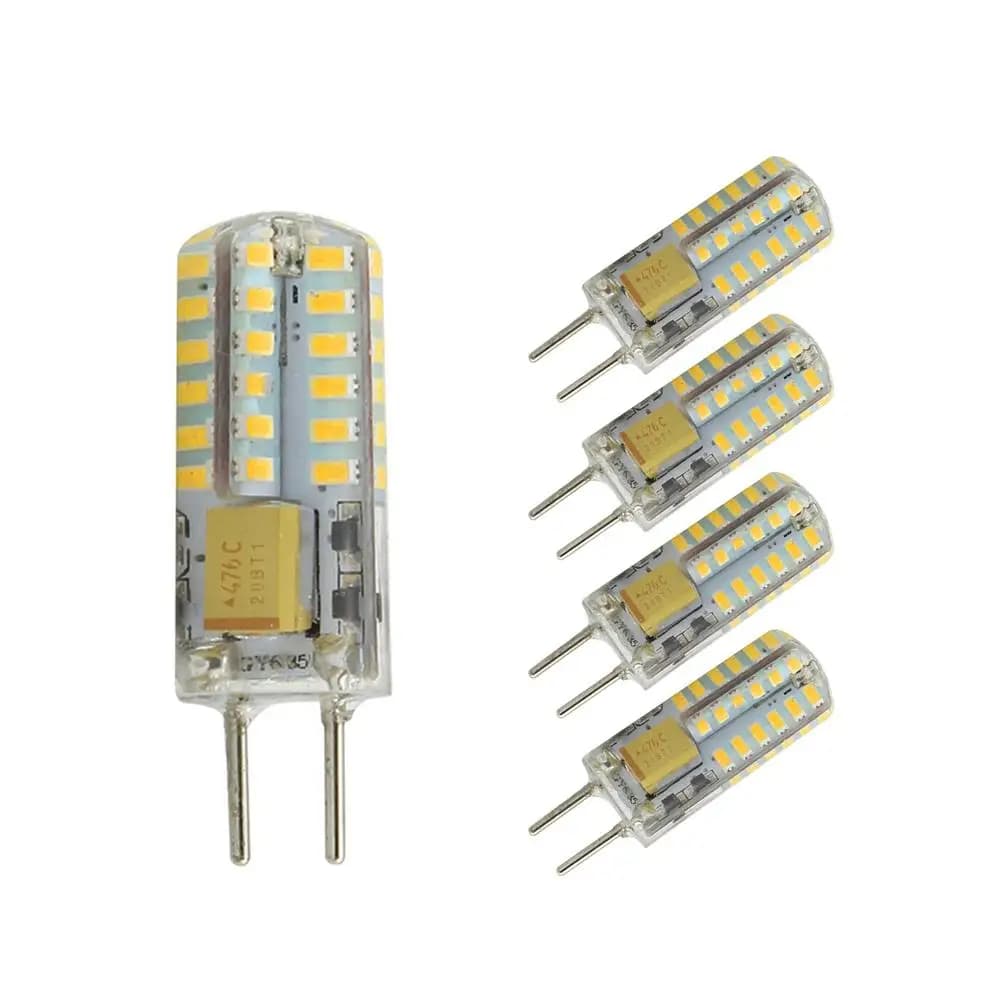 5pcs G4 LED Bulbs Warm White Cold White 3W AC/DC12V-24V GY6.35 Lamp Holder 3014 Lamp Beads Corn Lamp For Replace Halogen Lamp