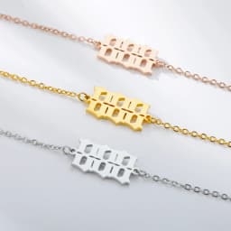 111 222 333 444 555 666 777 888 999 Angel Number Anklets for Women Stainless Steel Minimalist Ankle Bracelet Jewelry Gifts