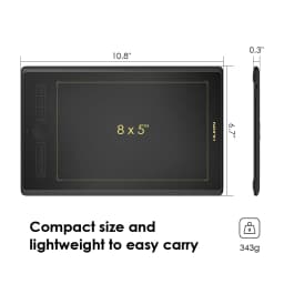 HUION Graphics Tablets H420X H580X H610X Portable Pen Tablets Digital Drawing Design Animation Artist Board Android OS Supported