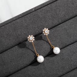 JINAO 2021 NEW Long Earrings With Pearl Pendant High Quanlity Freshwater Pearl Earings Wedding Earrings Jewelry Gift
