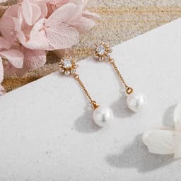 JINAO 2021 NEW Long Earrings With Pearl Pendant High Quanlity Freshwater Pearl Earings Wedding Earrings Jewelry Gift