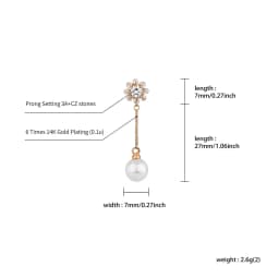 JINAO 2021 NEW Long Earrings With Pearl Pendant High Quanlity Freshwater Pearl Earings Wedding Earrings Jewelry Gift