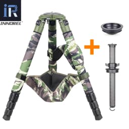 INNOREL RT90CG Camouflage Carbon Fiber Tripod 40mm Professional Birdwatching Heavy Duty Camera Stand 40kg Load for DSLR Cameras