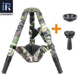 INNOREL RT90CG Camouflage Carbon Fiber Tripod 40mm Professional Birdwatching Heavy Duty Camera Stand 40kg Load for DSLR Cameras