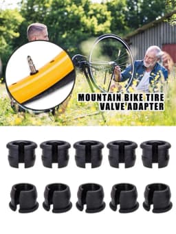 10PCS Mountain Bike American Valve Adapter Valve Conversion Set Rim Protection Gas Air Nozzle Glue Pad Tube Tire Gasket Rim Tube