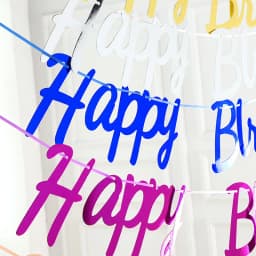 Gold Silver Rose Gold Happy Birthday Paper Garland Birthday Party Banner Hanging Bunting Flag Baby Shower Party Decoration Favor