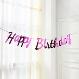 Gold Silver Rose Gold Happy Birthday Paper Garland Birthday Party Banner Hanging Bunting Flag Baby Shower Party Decoration Favor