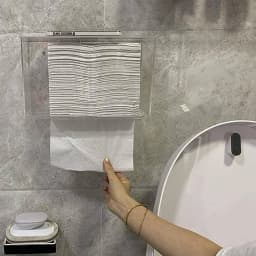 Transparent Kitchen Toilet Paper Holder Storage Rack Roll Paper Holder for Bathroom Rack Tissue Rack Stand Shelf Home Organizer