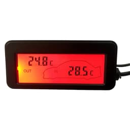 Auto Car LCD Thermometer DC12V Digital Thermometer Backlight Mini Thermometer LCD Car Inside Outside Thermometer Car Interior