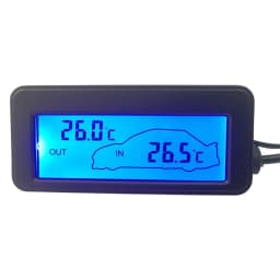 Auto Car LCD Thermometer DC12V Digital Thermometer Backlight Mini Thermometer LCD Car Inside Outside Thermometer Car Interior