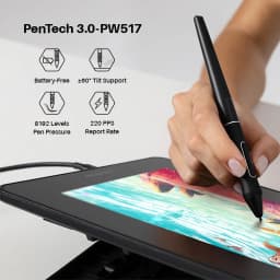 HUION Kamvas 12 Graphic Tablet Monitor Portable 11.6 Inch Anti-glare Screen Drawing Pen Display Support Windows Android MacOS