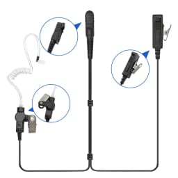 Walkie Talkie 2-Wire Mic Headset Earpiece For XPR3500 XPR3300 XPR3300E DP2400 DP2600 Two Way Radio Earphone