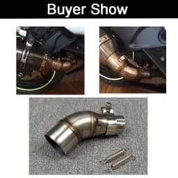 For Yamaha R3 YZF-R3 R25 MT-03 2016-2022 Motorcycle Exhaust Pipe Middle Link Pipe Slip On 51mm Muffler Escape Stainless Steel