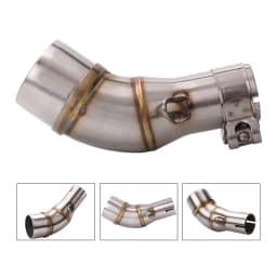 For Yamaha R3 YZF-R3 R25 MT-03 2016-2022 Motorcycle Exhaust Pipe Middle Link Pipe Slip On 51mm Muffler Escape Stainless Steel